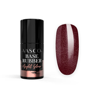 Vernis Semi-Permanent Rubber Base Night Glow R04 red Vasco 7 ml