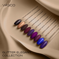 Ensemble de 9 couleurs de la collection GLITTER ELEGANT Vasco 7ml