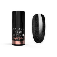 Vernis Semi-Permanent Rubber Base Night Glow R06 black Vasco 7 ml