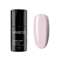 Vernis Semi-Permanent Gummy Base natural shimmer pink Vasco 7ml