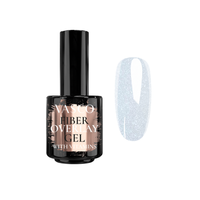 Vernis Semi-Permanent Fiber Base milky glitter silver Vasco 15ml