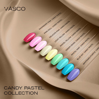 Ensemble de 9 couleurs de la collection Candy Pastel Vasco 7ml