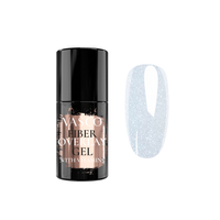 Vernis Semi-Permanent Fiber Base Milky glitter silver Vasco 6ml